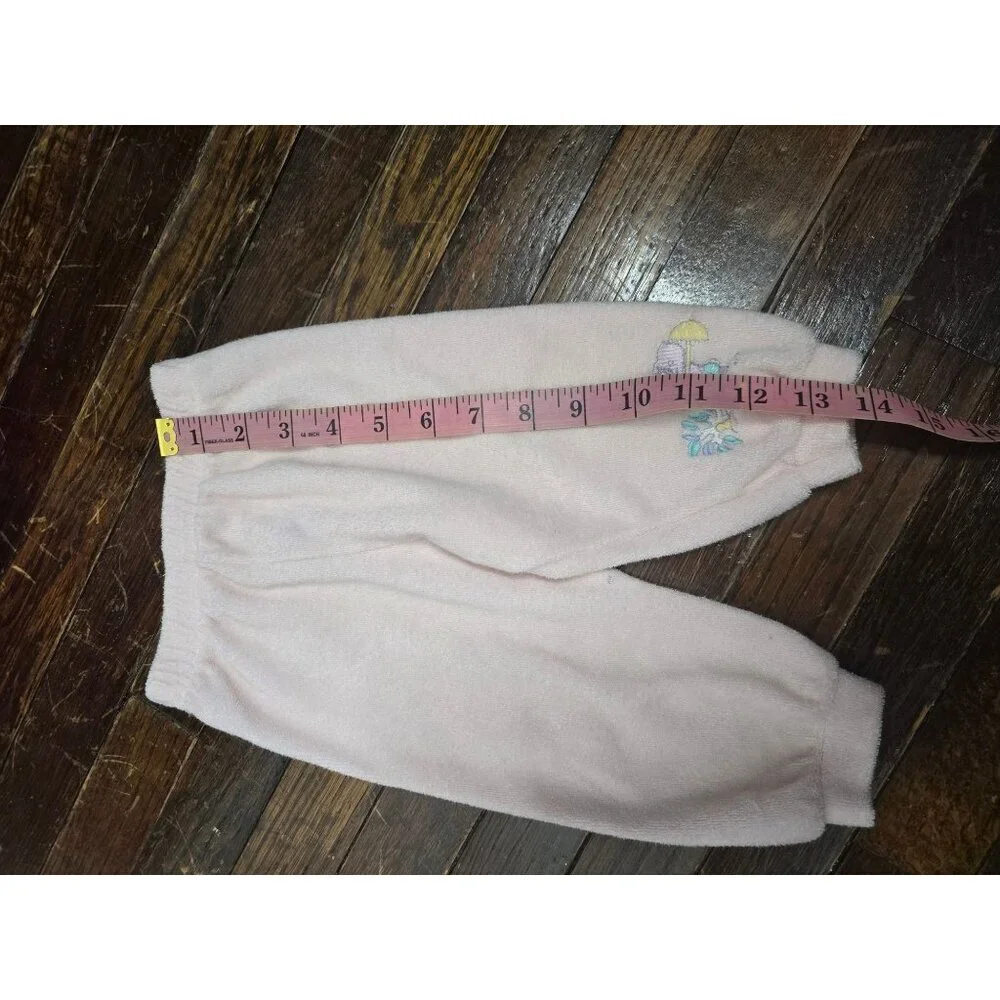 Vintage 90s Carter's Pastel Pink Terrycloth Beach Pants 9M